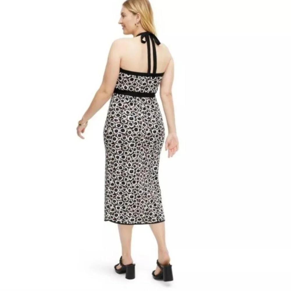 Diane Von Furstenberg halter knit sweater dress - Size Medium - Picture 2 of 6